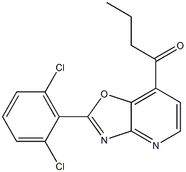 2-(2,6-Dichlorophenyl)-7-butanoyloxazolo[4,5-b]pyridine Struktur