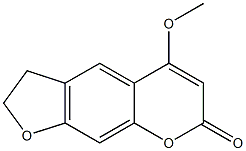 5-Methoxy-2,3-dihydro-7H-furo[3,2-g][1]benzopyran-7-one 结构式