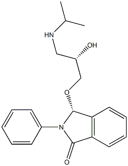 (3R)-2,3-Dihydro-3-[(2S)-2-hydroxy-3-(isopropylamino)propoxy]-2-phenyl-1H-isoindol-1-one Structure