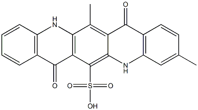 5,7,12,14-Tetrahydro-3,13-dimethyl-7,14-dioxoquino[2,3-b]acridine-6-sulfonic acid,,结构式