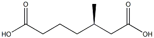 [S,(-)]-3-メチルヘプタン二酸 化学構造式