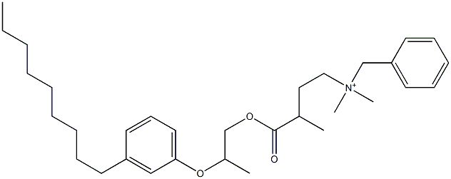 N,N-Dimethyl-N-benzyl-N-[3-[[2-(3-nonylphenyloxy)propyl]oxycarbonyl]butyl]aminium Structure