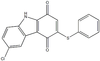 3-(Phenylthio)-6-chloro-9H-carbazole-1,4-dione Structure