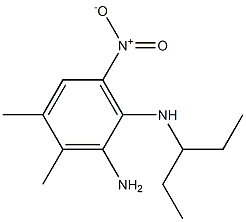 N-(2-Amino-3,4-dimethyl-6-nitrophenyl)-1-ethylpropan-1-amine Struktur