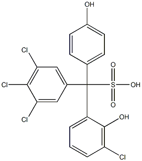 (3-Chloro-2-hydroxyphenyl)(3,4,5-trichlorophenyl)(4-hydroxyphenyl)methanesulfonic acid,,结构式