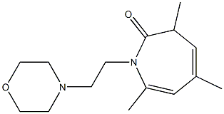 1,3-Dihydro-1-[2-(4-morpholinyl)ethyl]-3,5,7-trimethyl-2H-azepin-2-one,,结构式