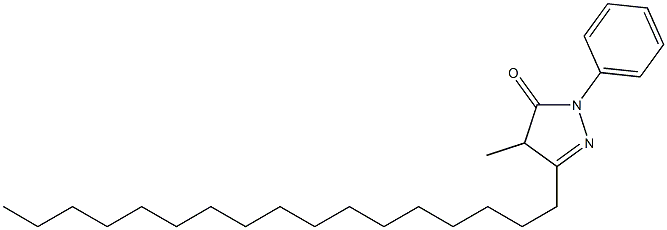 3-Heptadecyl-4-methyl-1-phenyl-2-pyrazolin-5-one Struktur