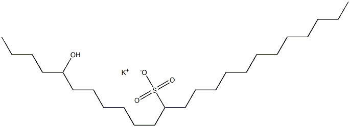 5-Hydroxytetracosane-12-sulfonic acid potassium salt Struktur