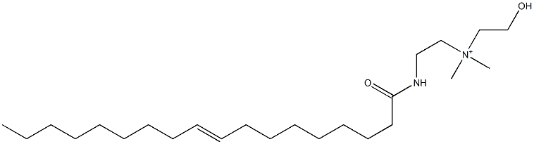 2-Hydroxy-N,N-dimethyl-N-[2-[(1-oxo-9-octadecenyl)amino]ethyl]ethanaminium Structure