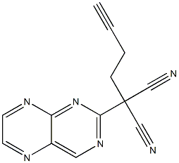 2-(1,1-Dicyano-4-pentyn-1-yl)pteridine Structure