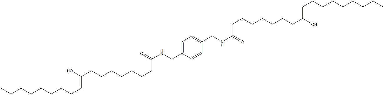 N,N'-(1,4-Phenylenebismethylene)bis(9-hydroxystearamide) Struktur