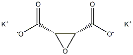 (2S,3R)-2,3-オキシランジカルボン酸二カリウム 化学構造式