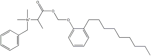 N,N-Dimethyl-N-benzyl-N-[1-[[(2-nonylphenyloxy)methyl]oxycarbonyl]ethyl]aminium Struktur