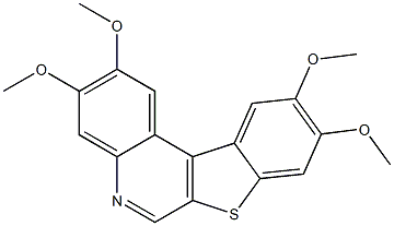 2,3,9,10-Tetramethoxy[1]benzothieno[2,3-c]quinoline,,结构式