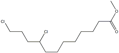 9,12-Dichlorododecanoic acid methyl ester,,结构式
