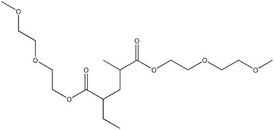 2-エチル-4-メチルグルタル酸ビス[2-(2-メトキシエトキシ)エチル] 化学構造式
