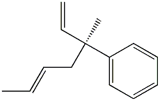 [S,5E,(+)]-3-Methyl-3-phenyl-1,5-heptadiene Structure