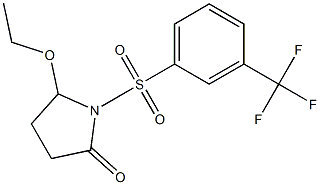 5-Ethoxy-1-[[3-(trifluoromethyl)phenyl]sulfonyl]pyrrolidin-2-one Structure