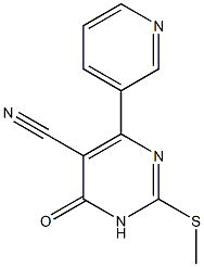 6-(3-Pyridinyl)-5-cyano-2-methylthiopyrimidin-4(3H)-one Structure