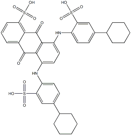 5,8-Bis[(4-cyclohexyl-2-sulfophenyl)amino]-9,10-dihydro-9,10-dioxo-1-anthracenesulfonic acid