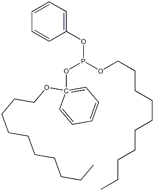 Phosphorous acid 1-(decyloxy)decyldiphenyl ester Struktur