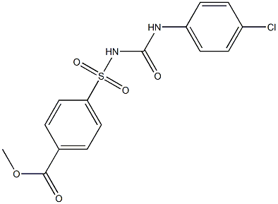 1-(4-クロロフェニル)-3-(4-メトキシカルボニルフェニルスルホニル)尿素 化学構造式