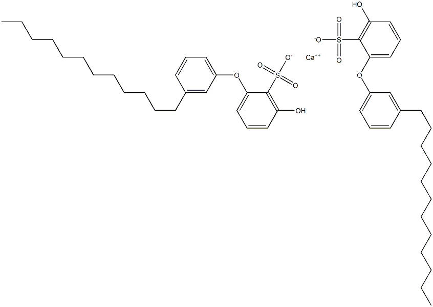 Bis(3-hydroxy-3'-dodecyl[oxybisbenzene]-2-sulfonic acid)calcium salt Structure