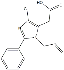 2-Phenyl-1-(2-propenyl)-4-chloro-1H-imidazole-5-acetic acid Struktur