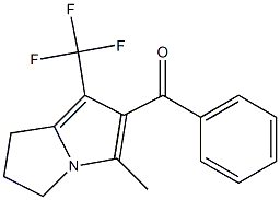 1-Trifluoromethyl-2-benzoyl-3-methyl-6,7-dihydro-5H-pyrrolizine,,结构式