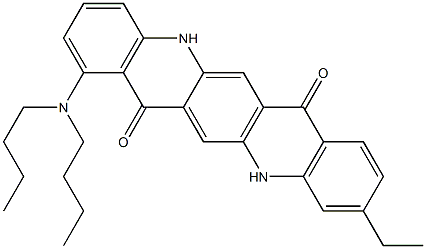 1-(Dibutylamino)-10-ethyl-5,12-dihydroquino[2,3-b]acridine-7,14-dione Structure