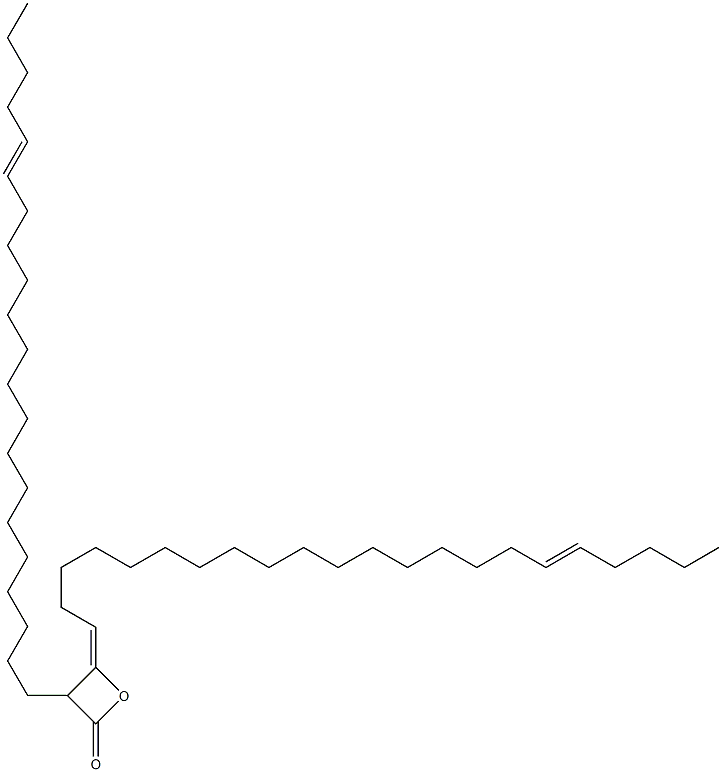 3-(16-ヘニコセニル)-4-(17-ドコセン-1-イリデン)オキセタン-2-オン 化学構造式