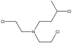 N,N-Bis(2-chloroethyl)-3-chloro-1-butanamine Struktur