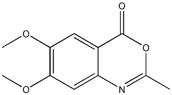 2-メチル-6-メトキシ-7-メトキシ-4H-3,1-ベンゾオキサジン-4-オン 化学構造式