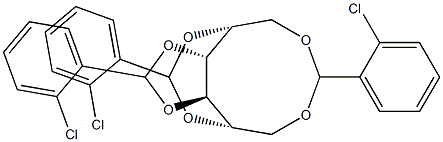 1-O,6-O:2-O,5-O:3-O,4-O-Tris(2-chlorobenzylidene)-D-glucitol,,结构式