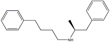 N-[(S)-1-メチル-2-フェニルエチル]-4-フェニルブタン-1-アミン 化学構造式