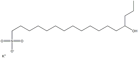 14-Hydroxyheptadecane-1-sulfonic acid potassium salt,,结构式