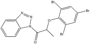 1-[2-(2,4,6-Tribromophenoxy)propanoyl]-1H-benzotriazole 结构式