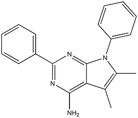 4-Amino-5,6-dimethyl-7-phenyl-2-phenyl-7H-pyrrolo[2,3-d]pyrimidine Structure