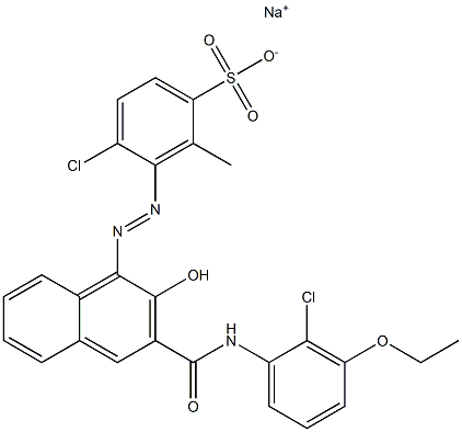  4-Chloro-2-methyl-3-[[3-[[(2-chloro-3-ethoxyphenyl)amino]carbonyl]-2-hydroxy-1-naphtyl]azo]benzenesulfonic acid sodium salt