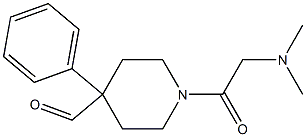 1-[(Dimethylamino)acetyl]-4-phenyl-4-piperidinecarbaldehyde Struktur