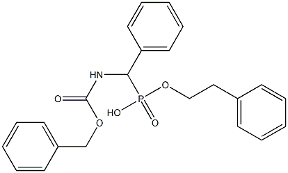 (Benzyloxycarbonylamino)(phenyl)methylphosphonic acid 2-phenylethyl ester Struktur