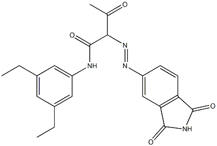 N-(3,5-Diethylphenyl)-2-(1,3-dioxoisoindolin-5-ylazo)-2-acetylacetamide Structure