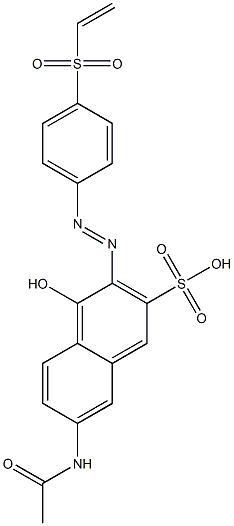 7-Acetylamino-4-hydroxy-3-[p-(vinylsulfonyl)phenylazo]-2-naphthalenesulfonic acid,,结构式