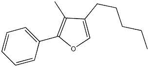 3-Methyl-2-phenyl-4-pentylfuran 结构式