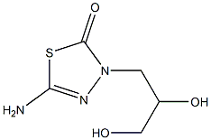 5-Amino-3-(2,3-dihydroxypropyl)-1,3,4-thiadiazol-2(3H)-one Structure