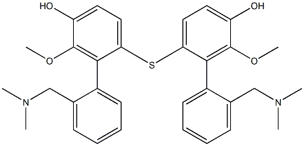 [2-(Dimethylaminomethyl)phenyl](3-methoxy-4-hydroxyphenyl) sulfide Struktur