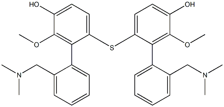 [2-(Dimethylaminomethyl)phenyl](3-methoxy-4-hydroxyphenyl) sulfide 结构式