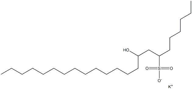 9-Hydroxytricosane-7-sulfonic acid potassium salt,,结构式