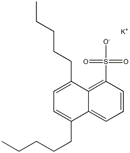5,8-Dipentyl-1-naphthalenesulfonic acid potassium salt 结构式