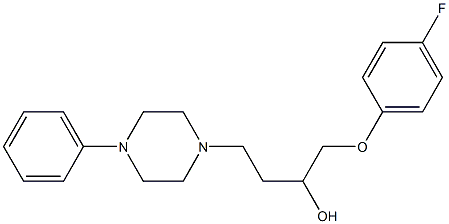 1-(4-フルオロフェノキシ)-4-[4-[フェニル]-1-ピペラジニル]-2-ブタノール 化学構造式